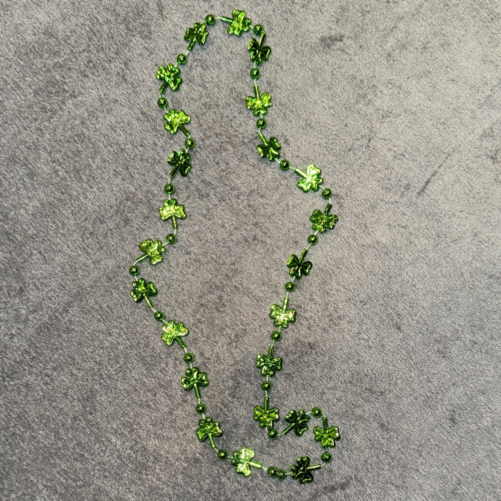 Green St Patrick’s Beaded Necklace